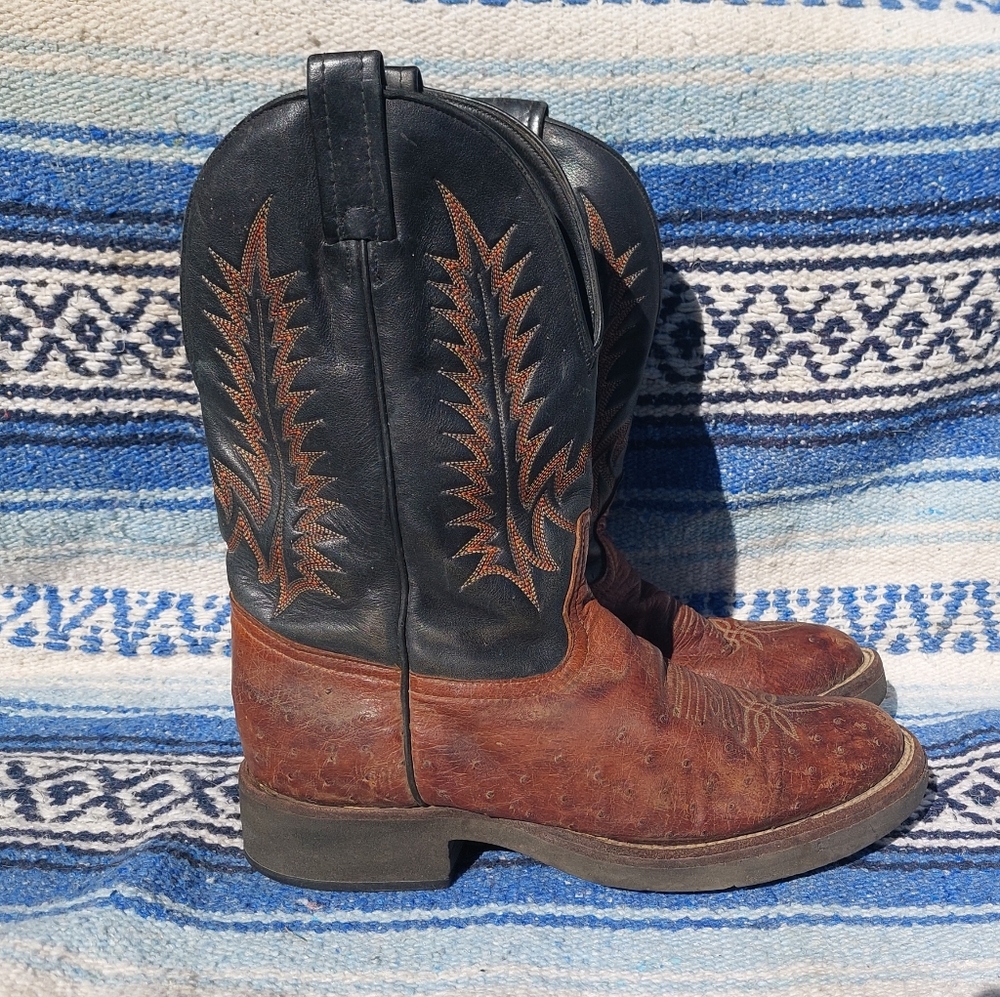 Tony Lama Black and Brown Western Boots